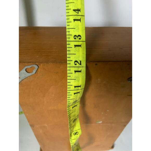 Vintage 3 Drawer Box with Metal Scroll Fronts Stand Alone or Wall Hanger - Picture 6 of 8